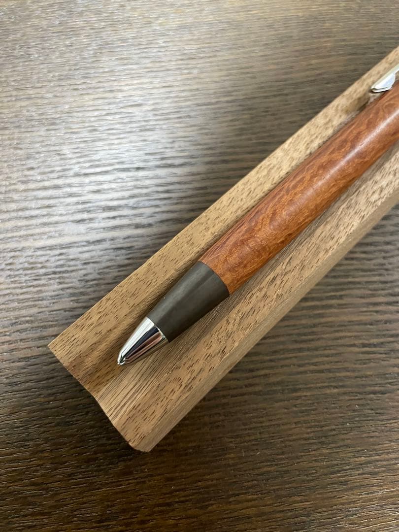 野原工芸 斑紋黒染色 シーオーク SANZ銀クリップ 固定式口金付属 シャーペン