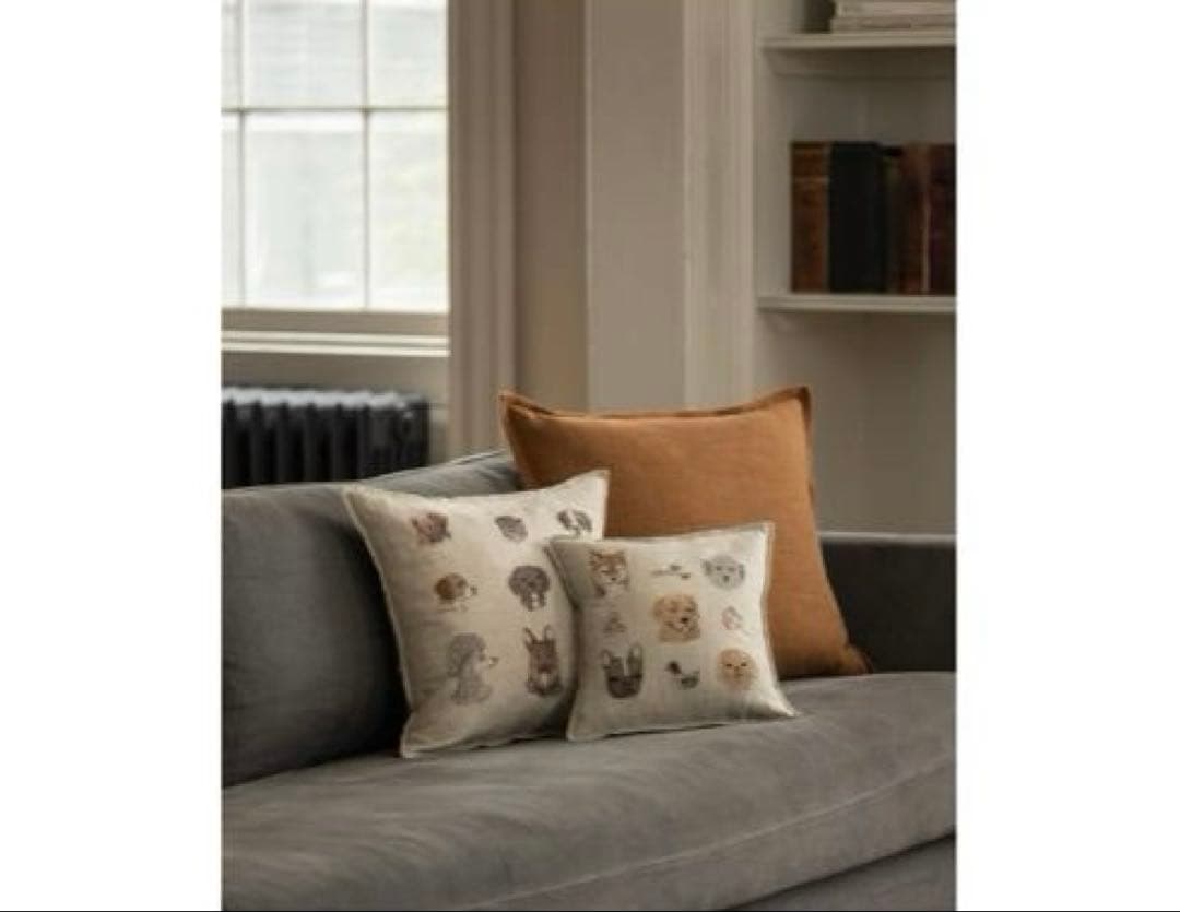 【新品】Coral&Tusk コーラルアンドタスク　クッションカバー Dogs犬