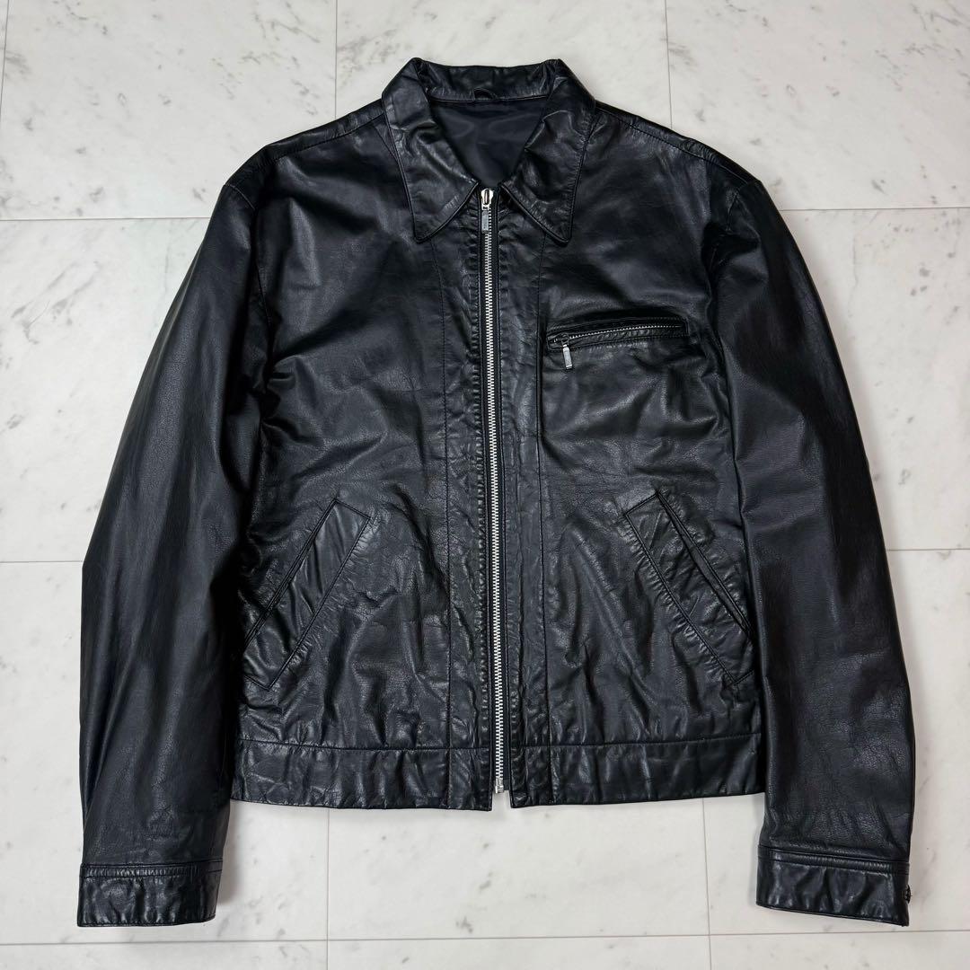 A.A.R ヨウジヤマモト ダーバン レザージャケット ブラック