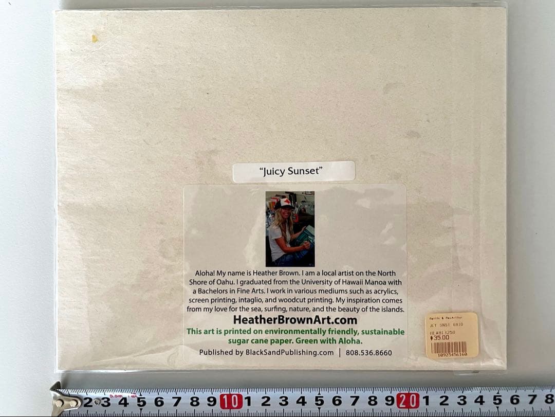 A. Brown ステンドグラス風 夕焼け絵画