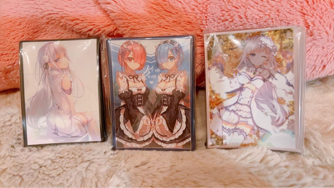 リゼロ　エミリア　レムラム　デッキケース＆スリーブセット