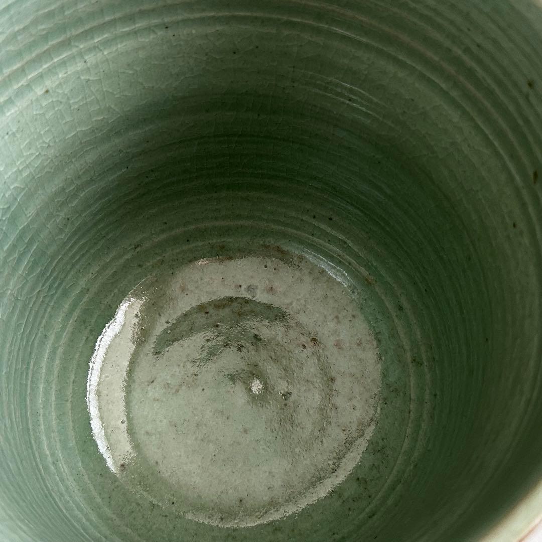 茶道具 青磁 竹彫 廣州窯 共箱 堀内宗完宗匠書付 表千家 茶会