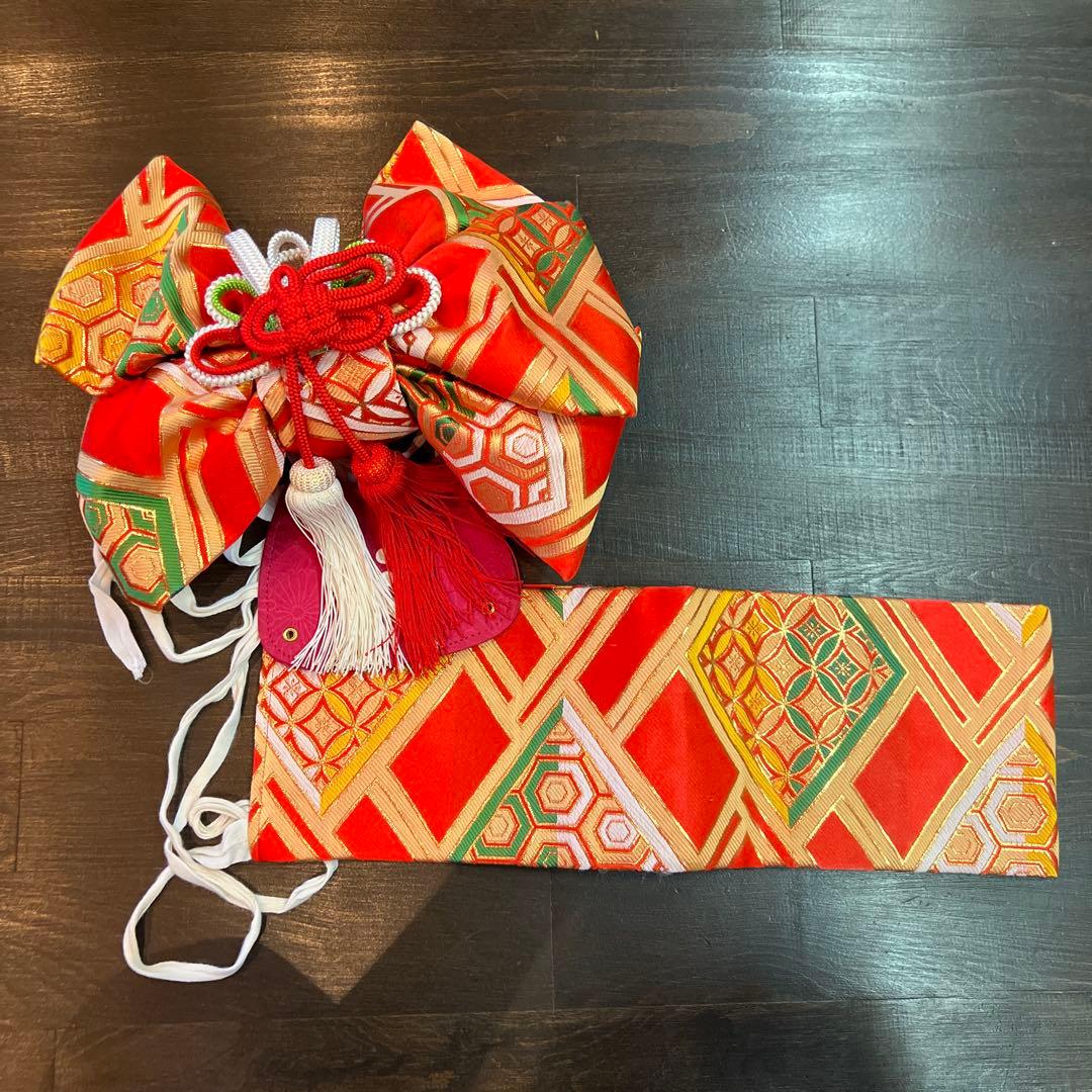 アンティーク 七五三 着物 作り帯 小物一式 フルセット 特価 大正ロマン 白系