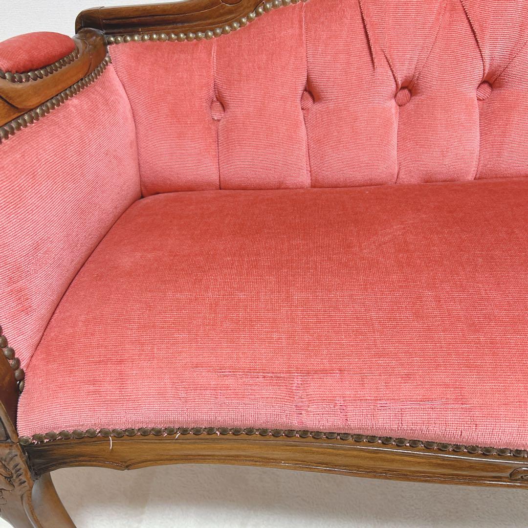 ✦ロココ調✦ 木彫ベルサイユソファー ✦ 2人掛け ラブソファ