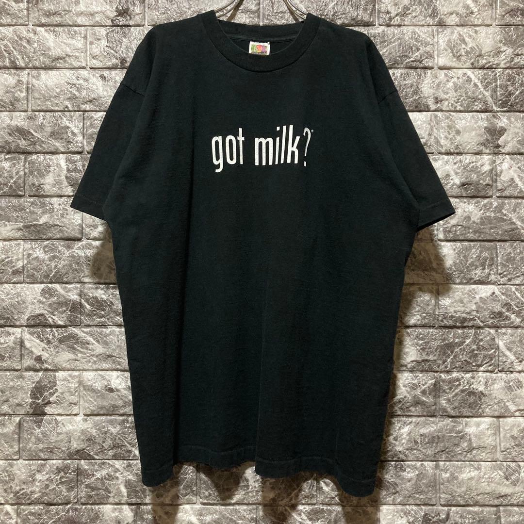 希少 got milk? Tシャツ XL BLACK 黒 ゴットミルク milk