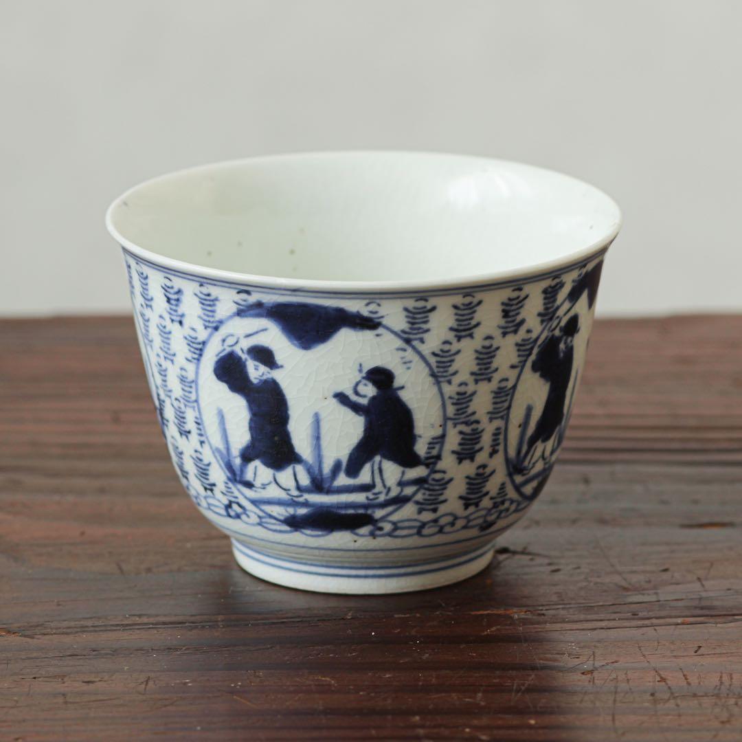 古伊万里　伊万里　江戸　中期　型紙摺　印判手　向付