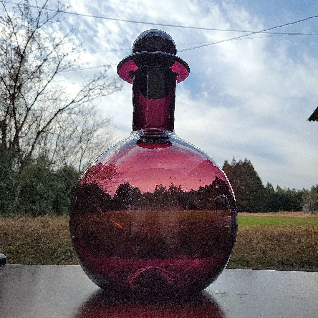 ☆ 昭和レトロ ガラスボトル瓶 蓋付き