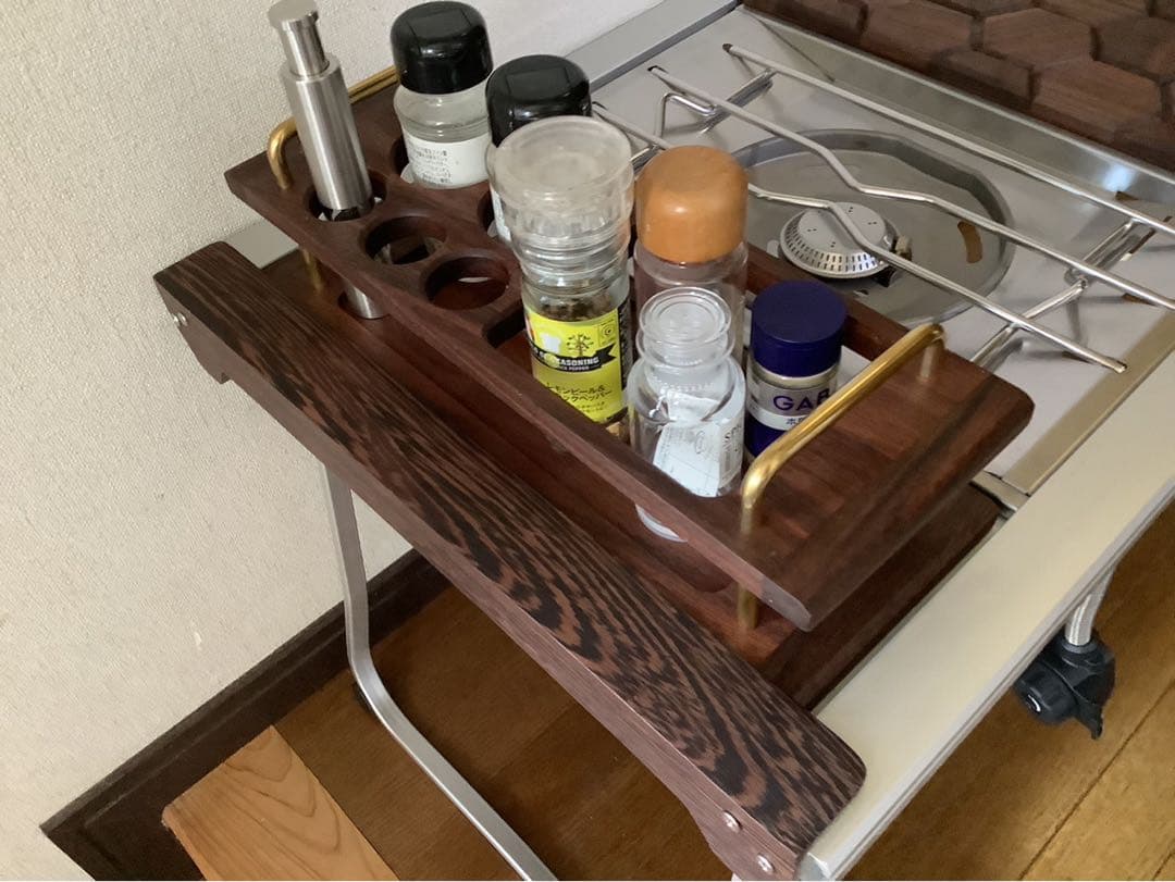 IGTハーフユニット 天板サイズスパイスホルダーウォールナッ