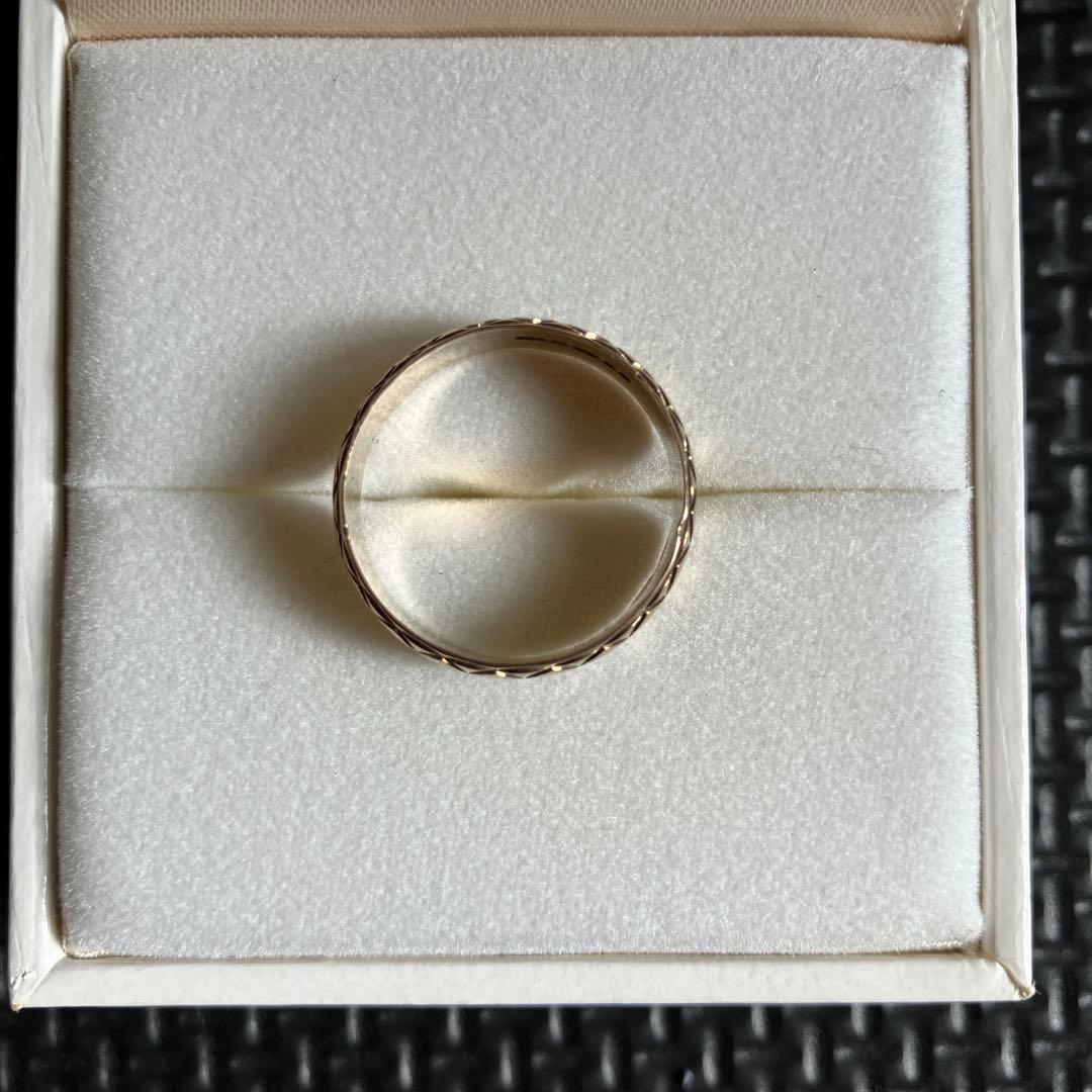 L*a様 375刻印あり　ゴールドリング　ユニセックスリング