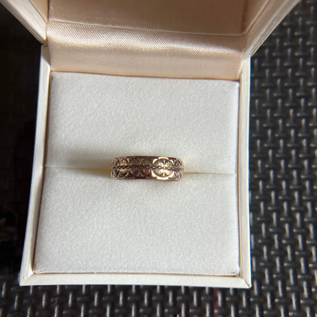 L*a様 375刻印あり　ゴールドリング　ユニセックスリング