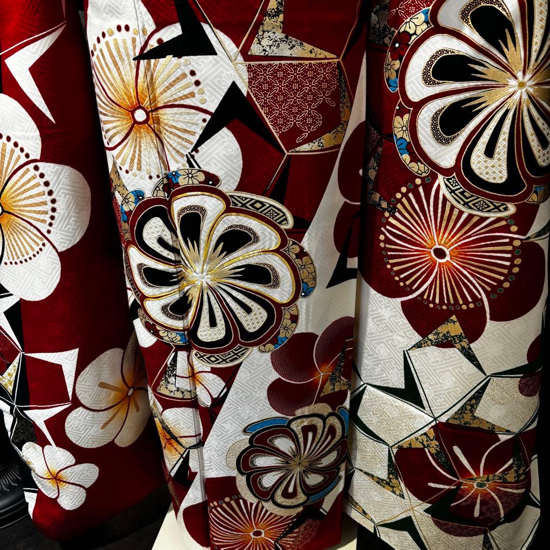 美品藤田ニコル美品金彩金駒刺繍逸品振袖フルセット 振り袖