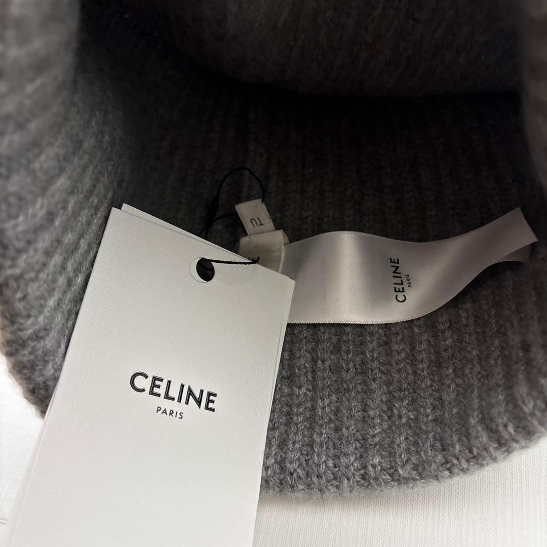 CELINE グレー ニット帽 （最終値下げです）CACHEMIRE - メルカリ
