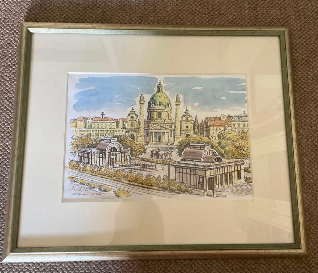 まとめ売り 11点 油彩画 街の風景 R.I. サイン入り