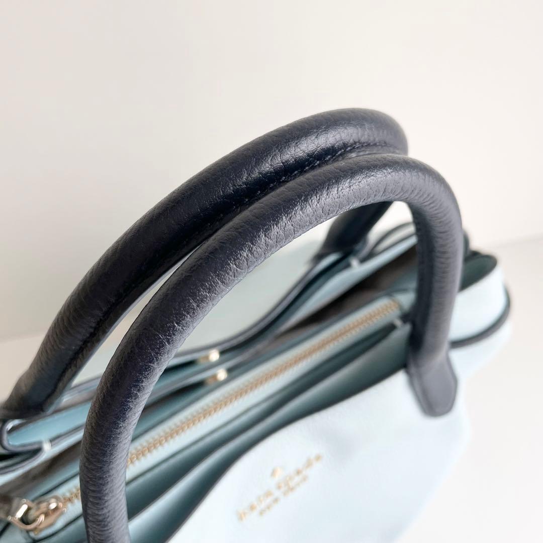 ケイトスペード ハンドバッグ ダンプリング 2way サッチェル 水色 ほぼ新品