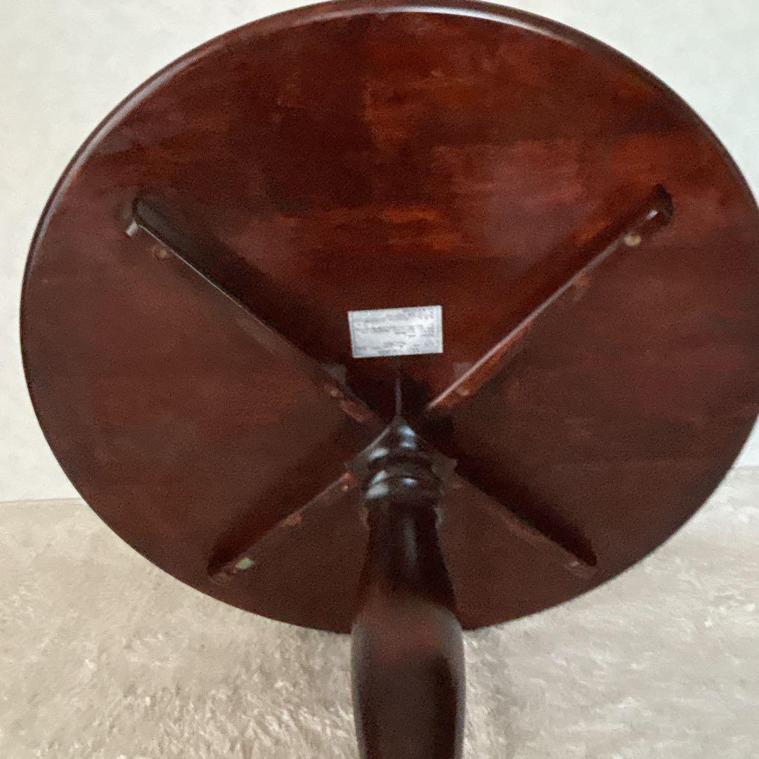 高級】クリエイトファニチャー 北海 カバ材 天然木 丸テーブル 民芸家具