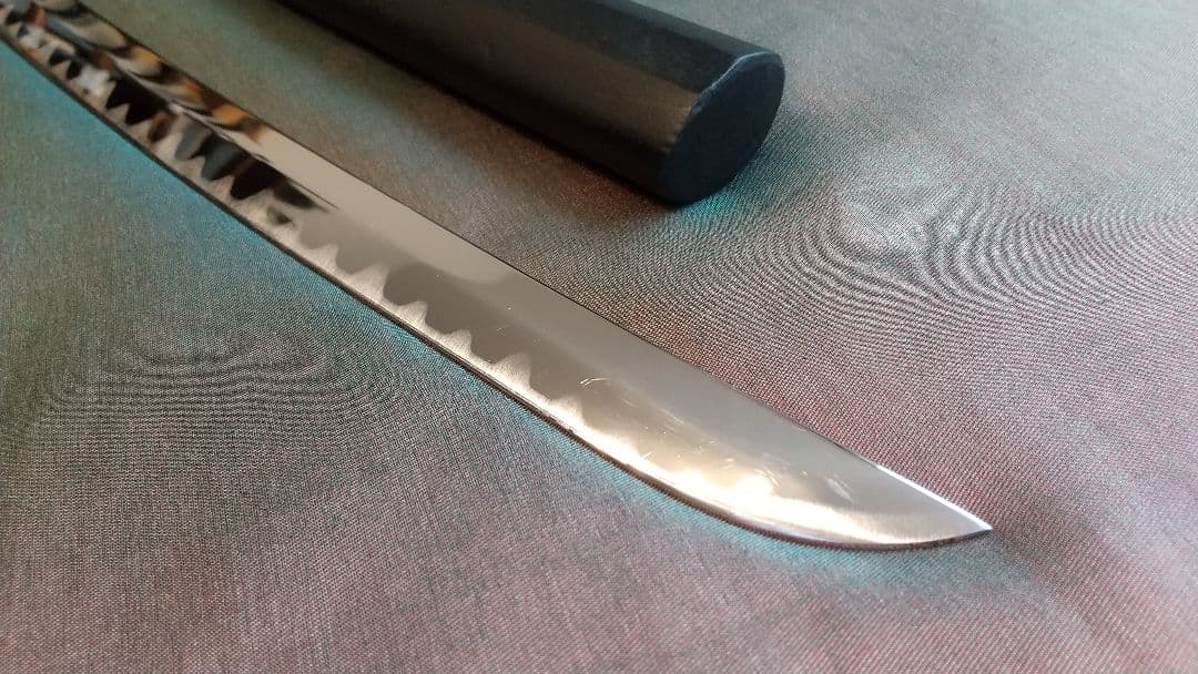 【互の目刃紋】模造刀 舞踊 大刀 模擬刀 拵え 黒木鞘 刀 刀剣 日本刀