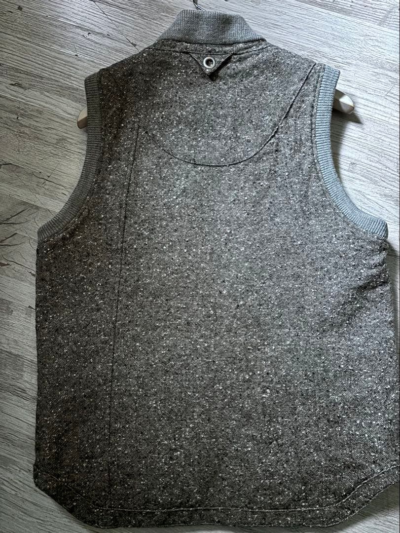 ホワイトマウンテニアリング　ホームスパン　ツイード　キルティングベスト WZIP