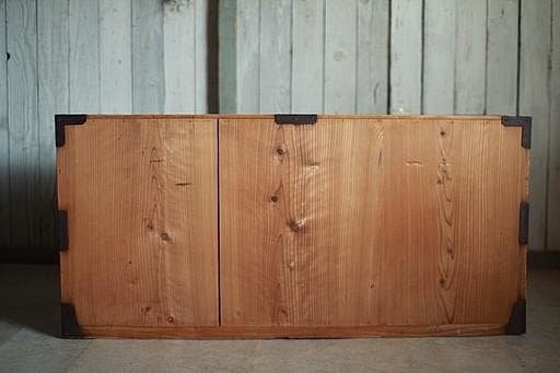 味のある丸金具時代箪笥 桐箪笥 抽斗2段 タンス 収納 古家具