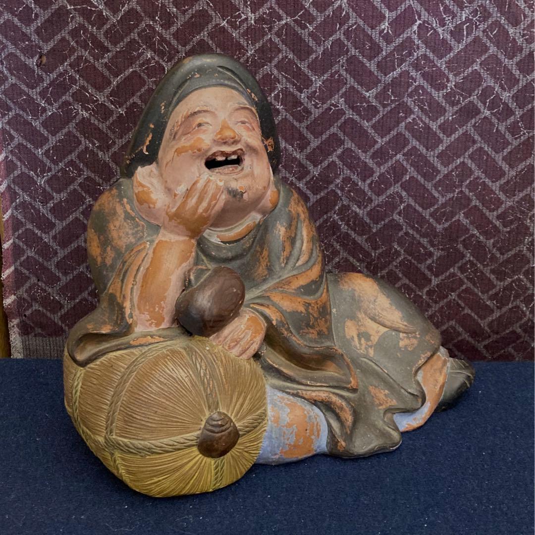 彩色備前　大黒天伏せ香炉　色備前 彩色備前 大黒天伏せ香炉 色備前 彩色備前 大黒天伏せ香炉 色備前