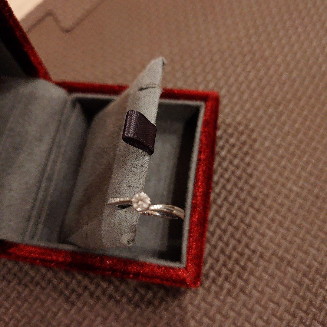 いちごさま専用４℃ プラチナ 1粒 ダイヤモンド リング 7.5号 0.156