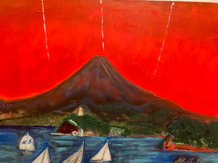 幻想絵画、空飛ぶ画家糸川裕志の富士山曼荼羅の箱絵