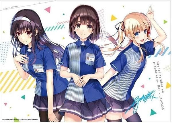 冴えない彼女の育てかた 深崎暮人 ローソンHMV限定 A3 額付 複製原画 冴えない彼女の育てかた 深崎暮人 ローソンHMV限定 A3 額