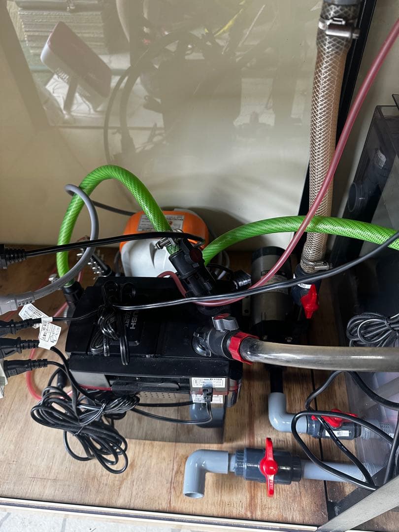 引き取り限定] 大型水槽 木製キャビネット セット