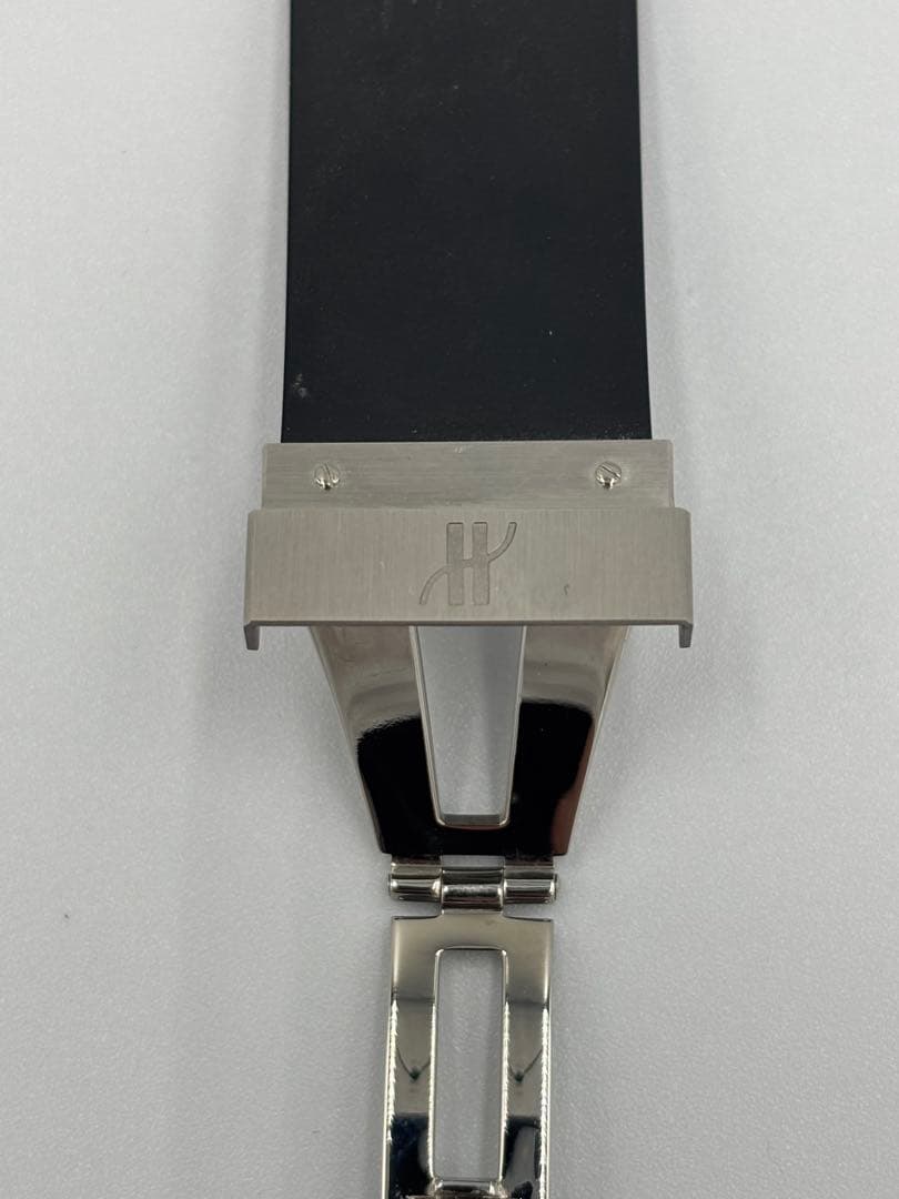 ウブロ　ブラックラバーベルト ステンレスバックル