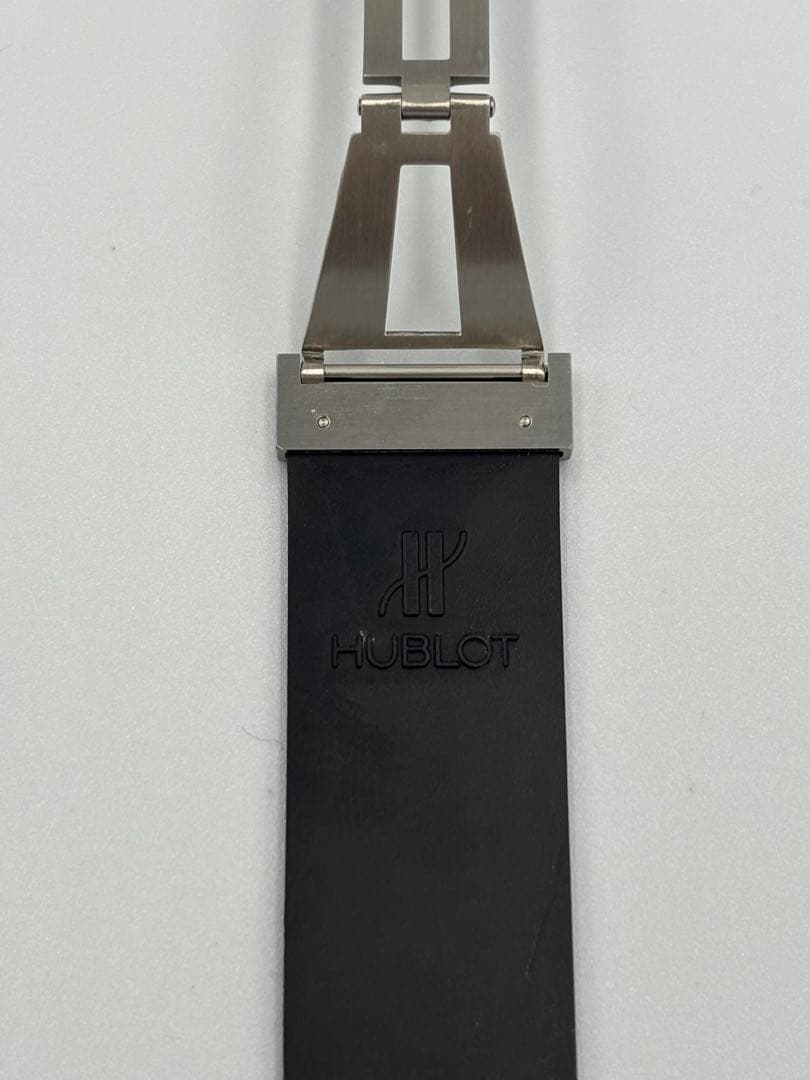 ウブロ　ブラックラバーベルト ステンレスバックル