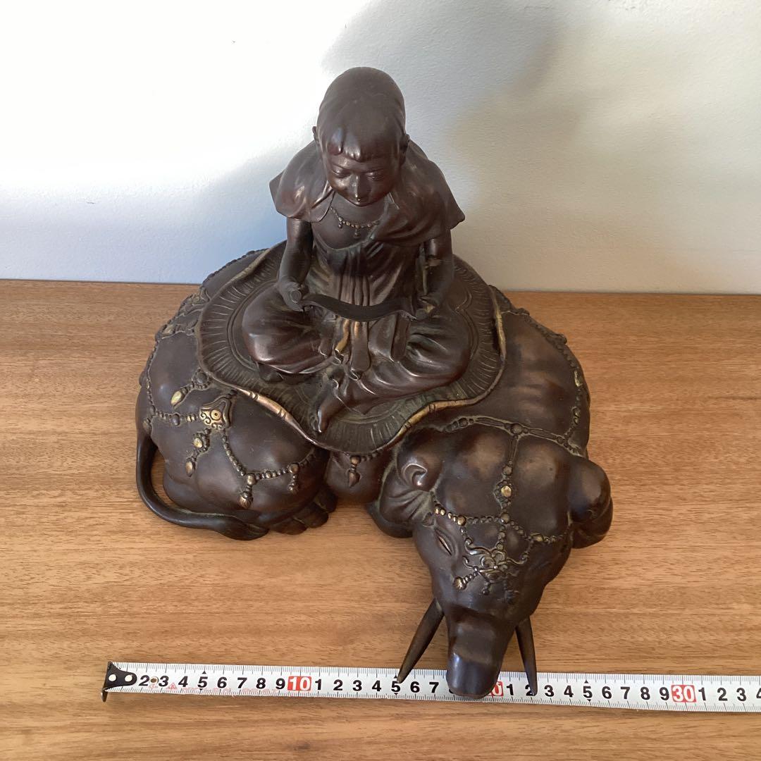 銅造普賢菩薩騎象像 時代物 仏教美術 金属工芸品 銅製