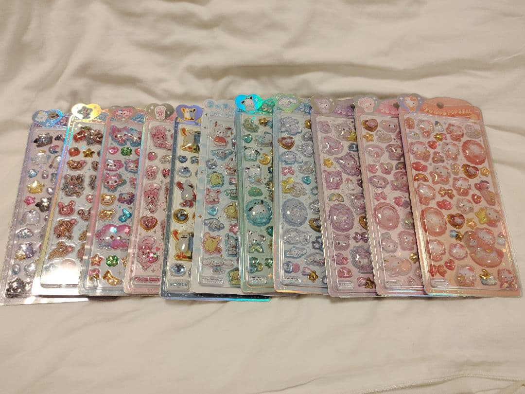 ボンボンドロップシール　うるちゅる　73枚　サンリオ　ディズニー　オリジナル