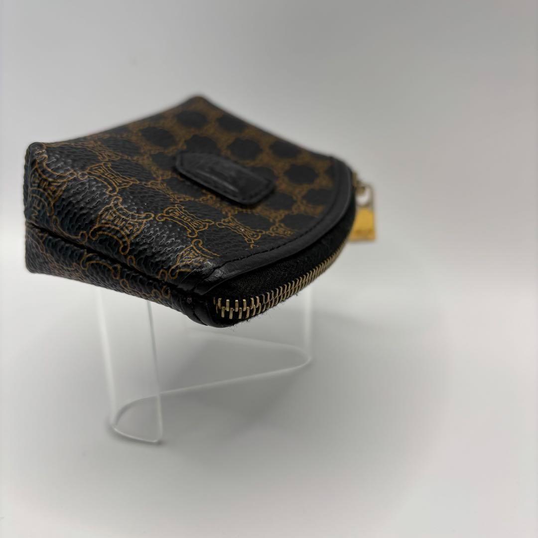 CELINE ケース　マカダム　トリオンフ　ブラック　レザー　黒マカダム