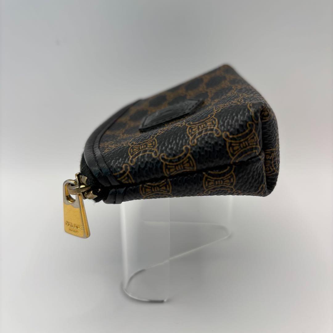 CELINE ケース　マカダム　トリオンフ　ブラック　レザー　黒マカダム