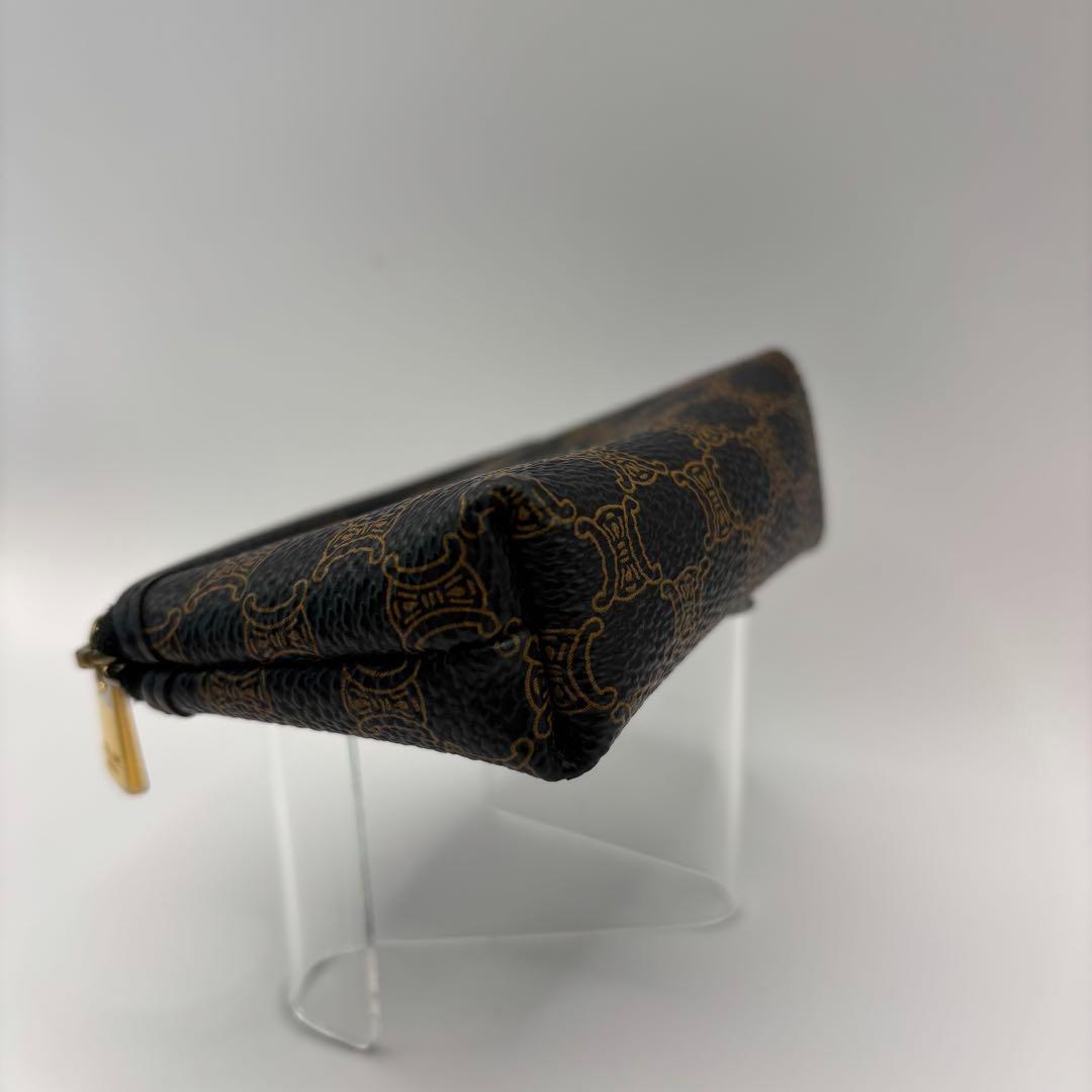 CELINE ケース　マカダム　トリオンフ　ブラック　レザー　黒マカダム