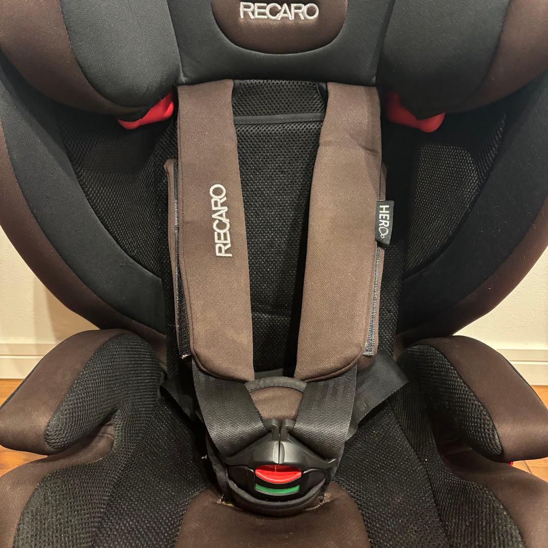 美品 RECARO チャイルドシート ブラウン 上位機種 HERO搭載機種 - メルカリ
