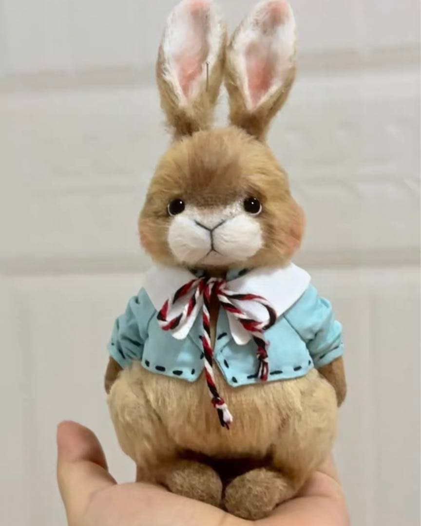 b43 ぬい服 12cm ちびぐるみ 着ぐるみ おすわり 豹たれみみうさぎせっと