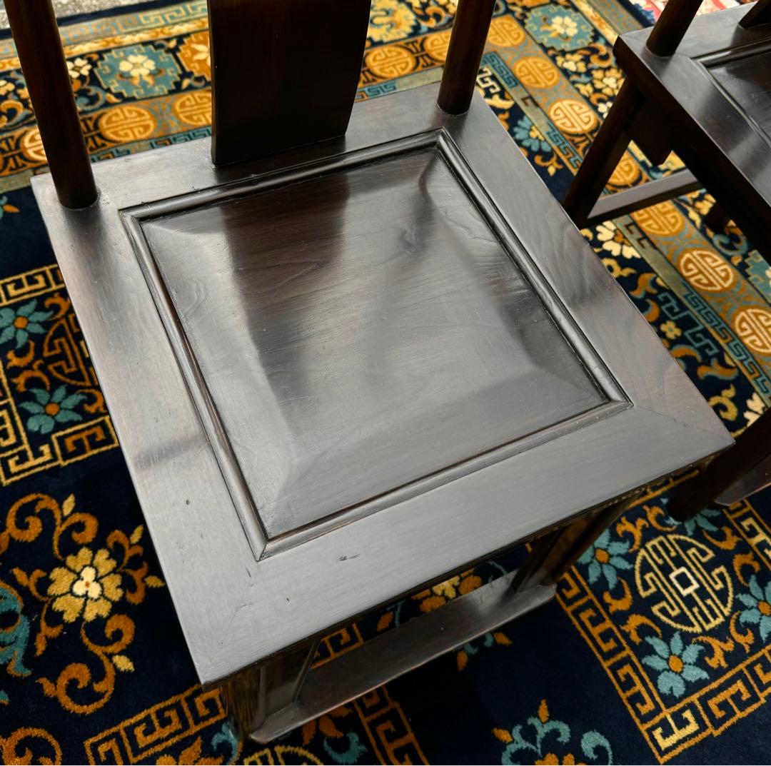 シノワズリ様式 楡材 アームレスチェア 中国家具Mandarin 椅子｜