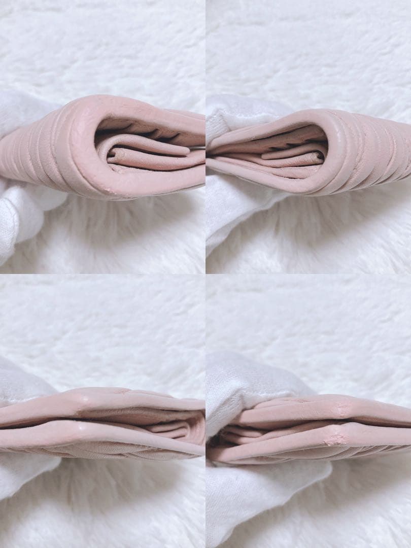 ♡美品♡ミュウミュウ マテラッセ 二つ折り財布 コンパクト ピンク レザー ミニ
