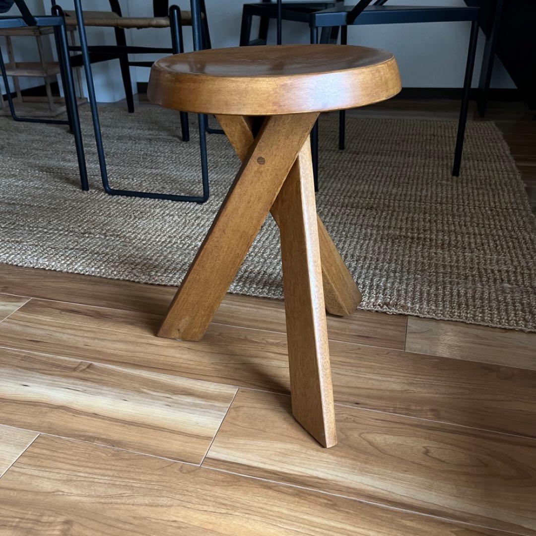 早い者勝ち ピエールシャポー シャルロットペリアン スツール 捻じ脚型