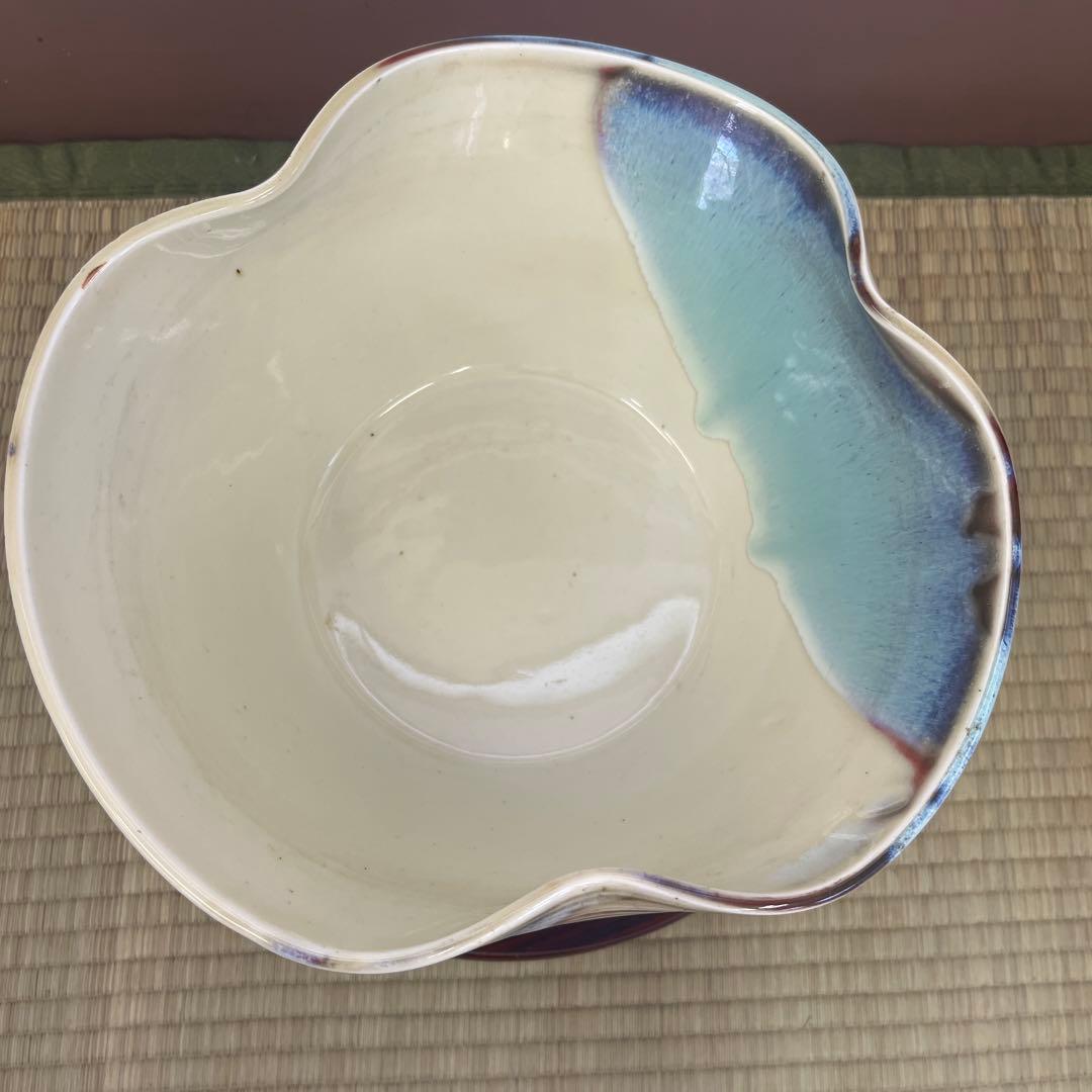 美濃焼琥山窯青白磁 模様 飾り壺 花瓶 花器 64