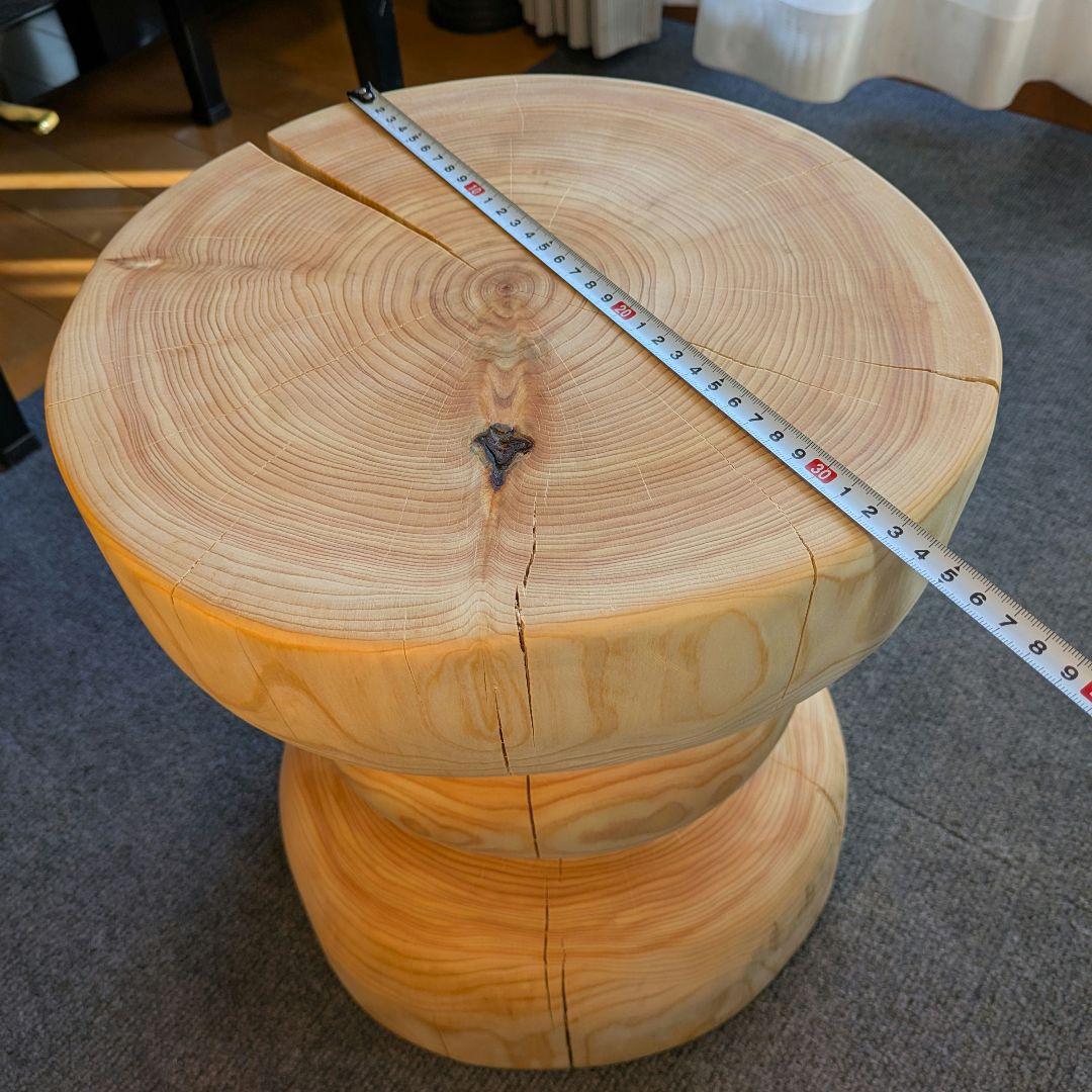 檜　切り株　丸太　椅子　スツール　 テーブル　高さ約41.5㎝