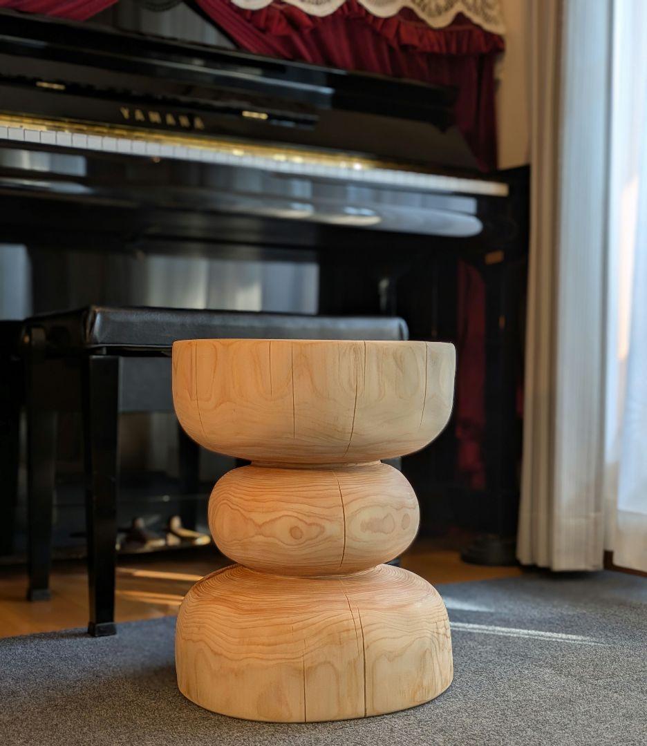 檜　切り株　丸太　椅子　スツール　 テーブル　高さ約41.5㎝