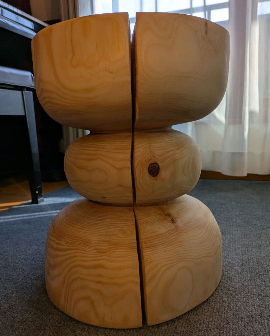 檜　切り株　丸太　椅子　スツール　 テーブル　高さ約41.5㎝