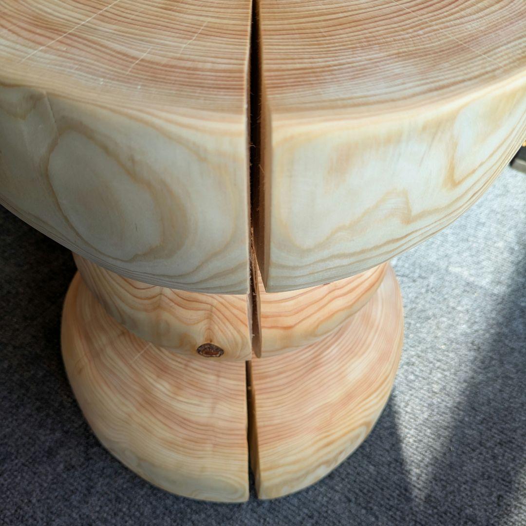 檜　切り株　丸太　椅子　スツール　 テーブル　高さ約41.5㎝