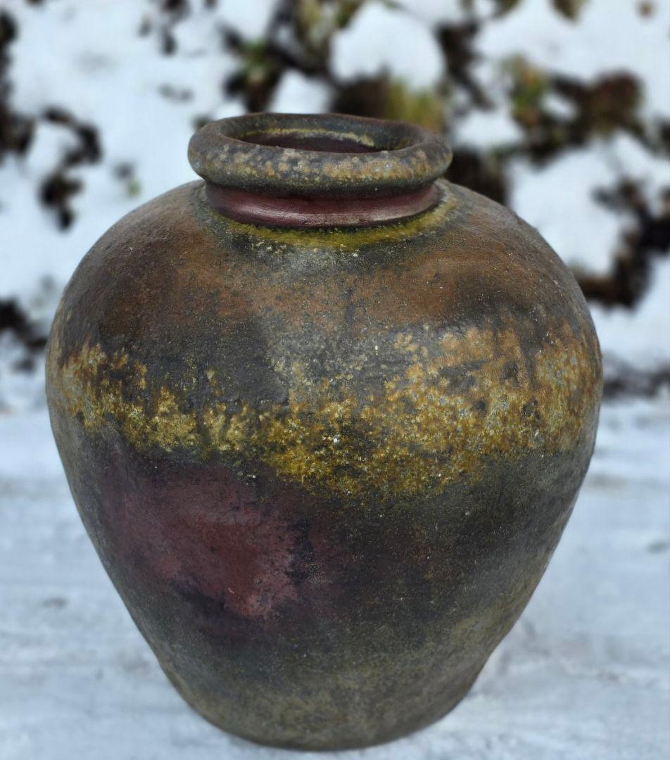 自然釉大壺 高さ37cm
