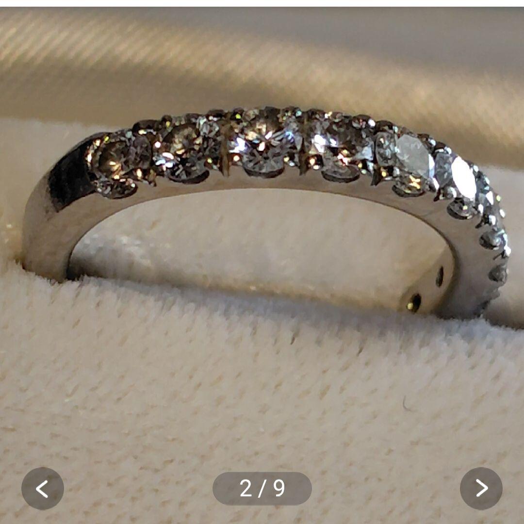 【本日限定出品】pt950ダイヤモンドハーフエタニティ