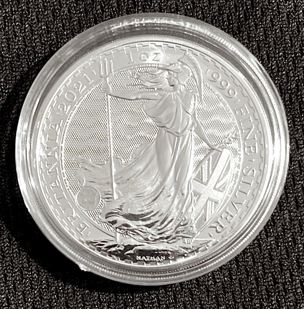 2021 年 1oz シルバー ブリタニア コイン イギリス エリザベス