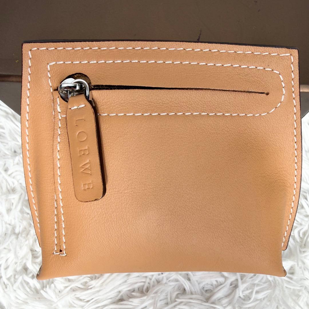 極美品✨付属完備 ロエベ Loewe レザー ケースポーチ 本革 キャメル