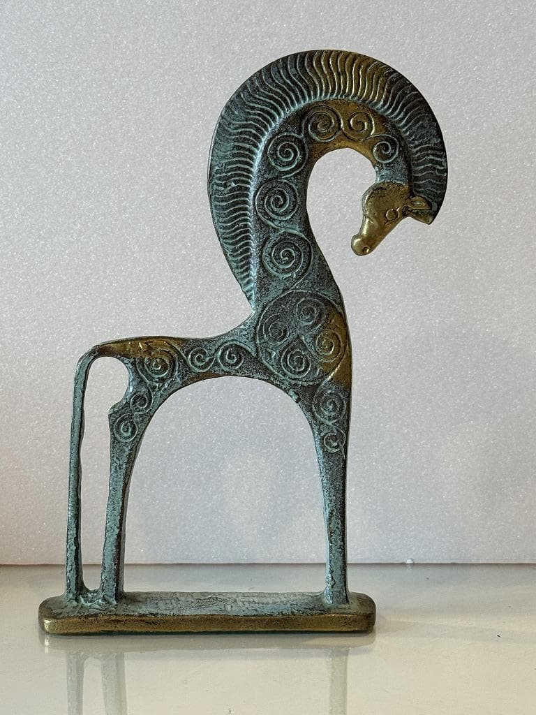古代ギリシャ スパルタ ブロンズ製 馬の像 幾何学時代 レプリカ