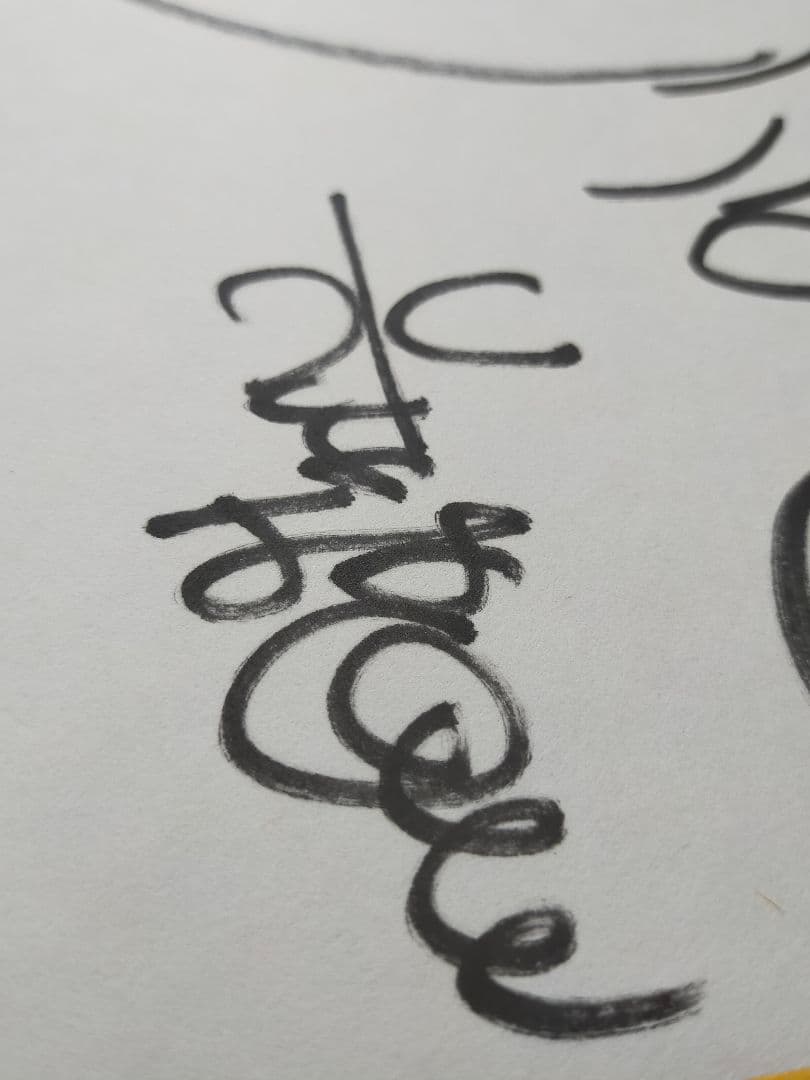 水森亜土さん 直筆 色紙 イラスト サイン - メルカリ